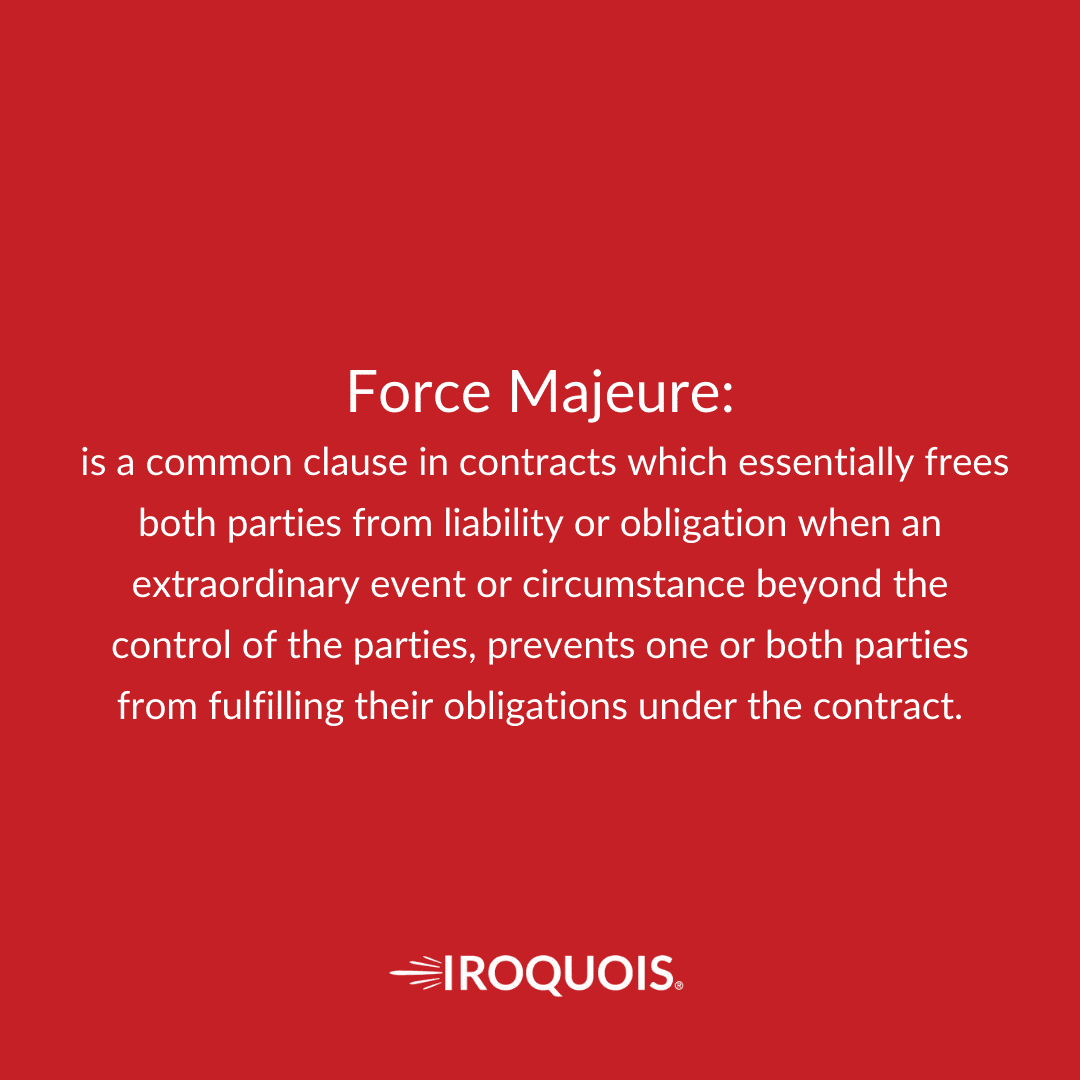 Force Majeure definition. 